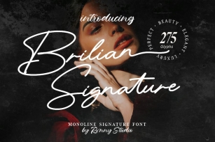 Brilian Signature - Monoline Signature Font Font Download