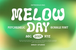 Melowday - Psychedelic Bubble Font Font Download