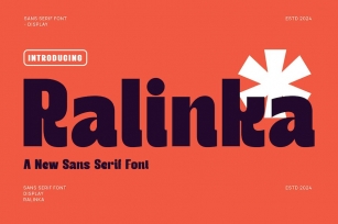 Ralinka - Modern Display Sans Serif Font Download