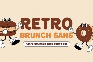 Retro Brunch Sans - Rounded Display Font Font Download