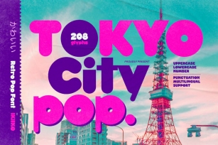 Tokyo City Pop - Retro Pop Font Font Download
