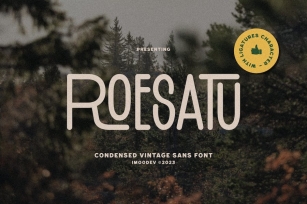 Roesatu - Condensed Vintage Sans Font Font Download