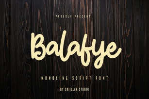 Balafye - monoline script font Font Download