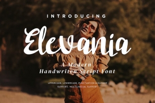 Elevania - Modern Script fonts Font Download