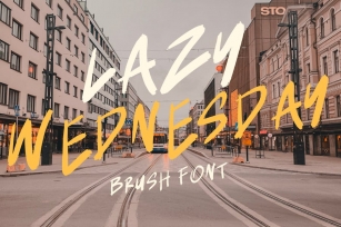 Lazy Wednesday is a brush font Font Download