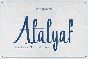 Atalyaf - Modern Script Font Font Download