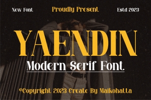 Yaendin - Modern Serif Font Font Download