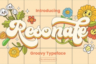 Resonate - Script Retro Font Font Download