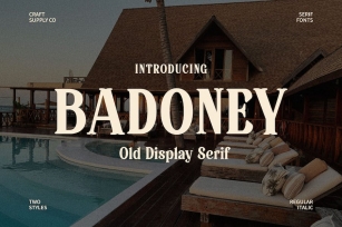 Badoney â€“ Stylish Serif Font Download