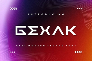 Gexak - Modern Techno Font Font Download