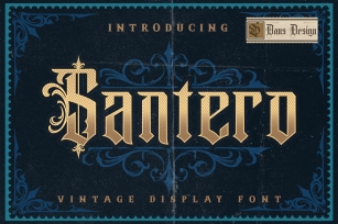 Santero Modern Blackletter Font Font Download