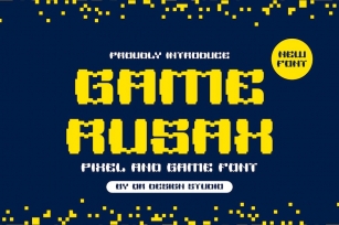 Game Rusax - Pixel Font Font Download