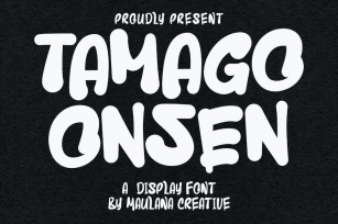 Tamago Onsen Display Font Font Download