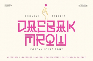 Daebak Mrow - Korean Style Font Font Download