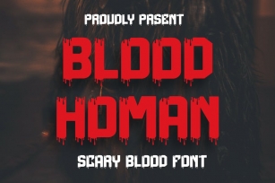 Blood Homan - Scary Blood Font Font Download