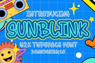 Sunblink Cute Graffiti Y2K Font Font Download