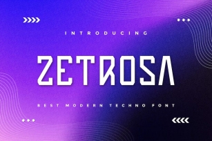 Zetrosa - Modern Techno Font Font Download