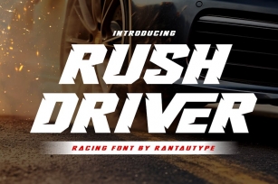 Rush Driver Racing Font Font Download