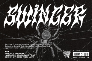 Swinger - Hardcore Crossover Font Font Download