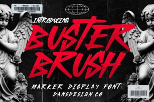 Buster Brush Modern Marker Display Font Font Download