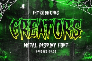 CREATORS Modern Blackletter Metal Horror Font Font Download