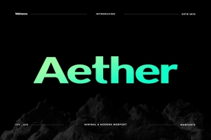 Aether - Modern Sans-Serif Font Font Download
