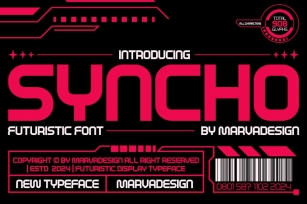 Syncho - A Modern Futuristic Font Font Download