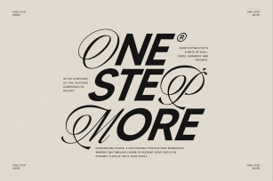One Step More Modern and Calligraphy Sans Serif Font Download