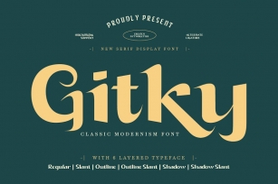 Gitky - Display Font Font Download