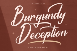 Burgundy Deception Modern Script Font Font Download