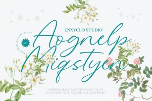 NCL Aognelp Miqstyen - Handwritten Script Font Font Download