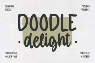 Doodle Delight a Rounded Marker Script Font Font Download