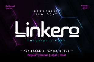 Linkero - Futuristic Font Font Download