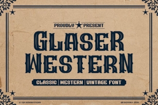 Glaser Western - Vintage & Retro Typeface Font Font Download