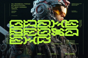 NCL Graxebeosa Expanded - Cyberpunk Futuristic Font Download
