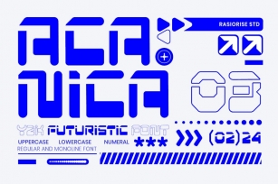 Acanica - Y2K Futuristic Display Font Font Download