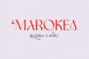 Marokea Embodies Simplicity and Elegance Font Download