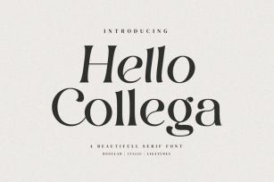 Hello Collega - Beautiful Ligature Font Font Download