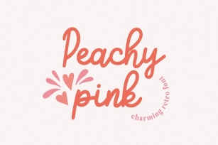 Peachy Pink Handwritten Retro Font Font Download