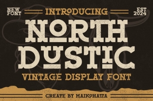 North Dustic - Vintage Display Font Font Download