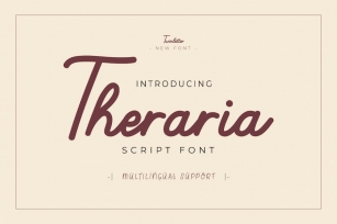Theraria - Script Monoline Font Font Download