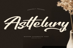 Asttelury Modern Handbrush Font Font Download