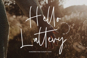 Hello Lattevy - Handwritten Script font Font Download