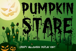 Pumpkin Stare -  Halloween Display Font Font Download