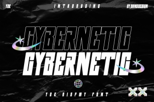 CYBERNETIC futuristic Y2k Cyberpunk Font Font Download
