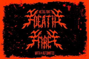 Death Fire - Metal Font Font Download