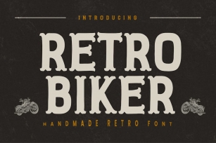 Retro Biker - Handmade Retro Font Font Download