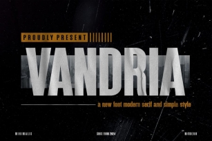 VANDRIA - Modern Condensed Sans Serif Font Download