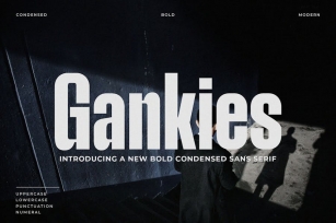 Gankies - Bold Condensed Sans Serif Font Download