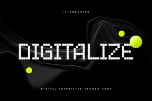 Digitalize - Digital Futuristic Techno Font Font Download